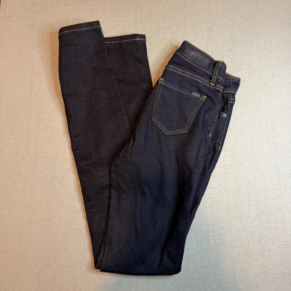 Armani Exchange J45 Cigarette Jeans Dark Indigo Slim Fit Denim 24